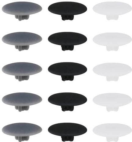 SG Store 300 Stück 3-in-1 Abdeckkappen für Exzenterräder Kunststoff Schraubkappen Selbstschneidende Scharnier Schrauben Abdeckkappen Sortiment Set Schwarz/Weiß/Grau
