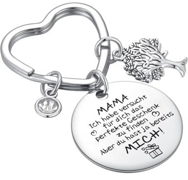 DIVSIC Schlüsselanhänger Mama mit Gravur Weihnachtsgeschenke für Mama Muttertagsgeschenke Mama Geburtstagsgeschenk für Mama Beste Mama Geschenk