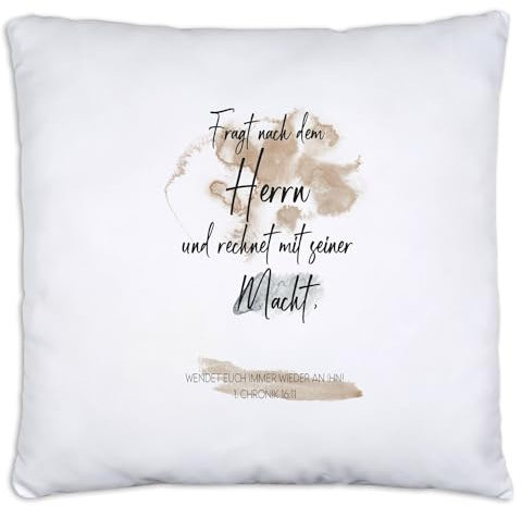 timalo Christliches Kissen Dekokissen Kissenhülle Kopfkissen Geschenkidee für Christen | Bibelvers