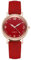 Ziyan Damen Armbanduhr Klassisch Sehr Deutlich Analog Quarz mit Leder Armband (rot)