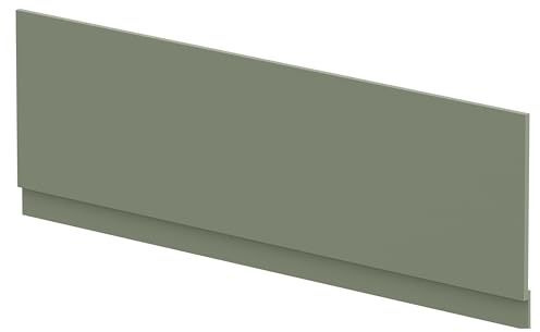 Balterley Front Bath Panel Covering with Plinth 1700mm, MDF Bath Panels, Satin Finish, Straight Front Bathroom Panels for Bathtub, Water Resistant Side Panel for Bathroom Baths (Green)