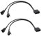 SHAOYAYAZHANG 2 Pack Molex to 3 Pin Fan Adapter Computer PC Case Fan Power Splitter Cable for Molex to 4 pin 12V PWM Splitter Sleeved Braided Cable (1 to 2)
