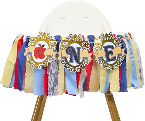 Mädchen 1 Geburtstag Hochstuhl Banner - Prinzessin One Birthday Hochstuhl Deko, Prinzessin 1. Geburtstag Kuchen Crush Requisiten