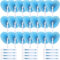 60 Pack Decorative Paper Folding Hand Fans Handheld Heart Wedding Foldable Fans Chinese and Japanese Fan Bulk for Bridal Guest Wedding Church Party Favors Dancing Birthday DIY Celebrations(Blue)