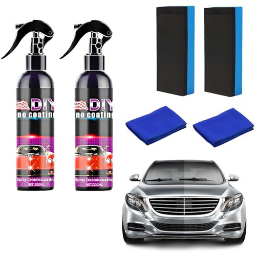 Autopolitur, 3 In 1 Beschichtungsspray, Auto Politur Set, Auto-Beschichtung Spray Für Alle Lacke, Car Nano Kratzer Spray, Auto Politur Mit Nanoversiegelung Zum Kratzer Entfernen (2)