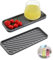 Gurfzcyuoo Non Slip Soap Dispenser Tray, 2PCS Sink Tray for Kitchen Silicone Organizer Trays, Sponge Soap Dish for Bathroom Counter Storage Trays for Dish Brush, Sink Mat Silicone Kitchen Drying Mat