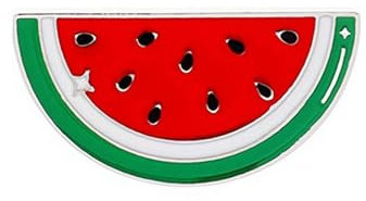 CTDWNT Wassermelonen-Emaille-Anstecker, niedliche Emaille-Anstecknadeln, niedliche Wassermelonen-Brosche, Emaille, geometrische Obst-Wassermelonen-Anstecknadel, Beuteldekoration, personalisiertes