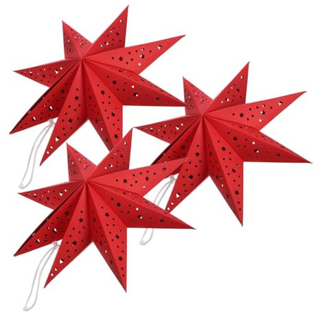 FOYTOKI 3stücke Teiliges Weihnachtslampenschirme Faltbare Papiersterne Für Festliche Dekoration Für Fenster Hochzeiten Geburtstagsfeiern Kindergeburtstage