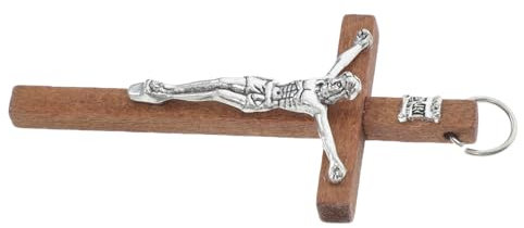 Alipis Kreuz Anhänger Mini-Kreuz aus Naturholz kleine e Mini- Holz zum Aufhängen en -Charme e für die Wand gesegnetes dekor -e