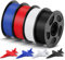 ANYCUBIC Refill High Speed PLA und Spool Kit, Bis zu 600 mm/s Hohe Geschwindigkeit 3D Drucker Filament, Intelligente Identifikation 4KG Schwarz Weiß Blau Rot