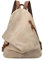 Retro Segeltuch Rucksack PU Vintage Rucksäcke PU Leder Daypack Reisetasche Schulterrucksack für Herren Damen (6882-PU-Khaki)