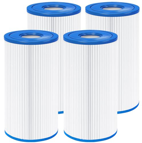 Yinage Filterkartusche Typ A oder C für Intex 59900E und 29000E Filterpumpe, waschbare Filter für Pool passend für 500, 530, 800, 1000 und 1500 GalHr Filter, 4 Stück