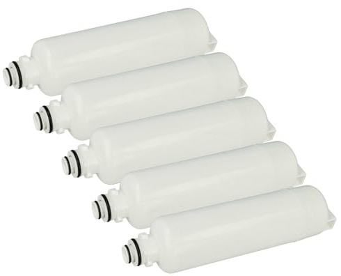 vhbw 5X Fridge Water Filter Compatible with Bosch KAD93VBFP/01, KAD93AIEPG/01, KAD93VIFP/01, KAD93VBFPG/01, KAD93VIFPG/01 Refrigerator