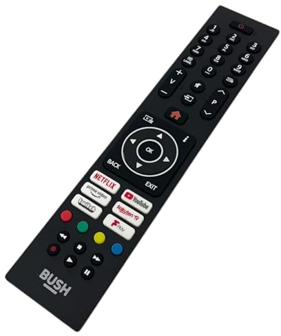 Genuine Replacement Bush RC45137P TV Remote Control Compatible for RC4591P RC45137W RC45137T 30109851 DLED40FHDS DLED43UHDHDRSC DLED50UHDHDRSB Smart HD LED
