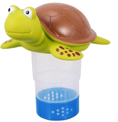 Tortuga Piscina Flotante Dispensador de Cloro Cloro Flotador Tortuga de Piscina Flotación para tabletas de 1/3 de Pulgada y Soporte de bromo práctico para Piscinas Grandes/pequeñas bañera de hidr