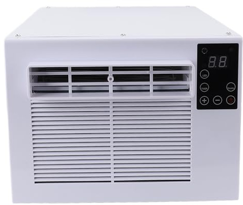 Jectse Aire Acondicionado Portátil, Unidad de Aire Acondicionado de la Ventana, 1876btu para Dormitorio Pequeño o Sala de Estar, Kit de Instalación Fácil (EU Enchufe 220V)