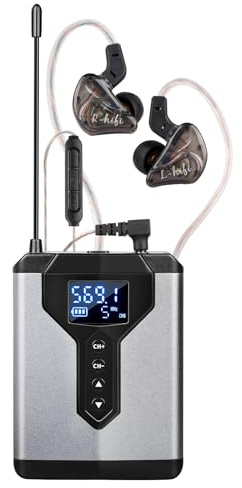 Depusheng Sistema IEM inalámbrico con un Solo Receptor, Necesita transmisor para funcionar (Solo Receptor)