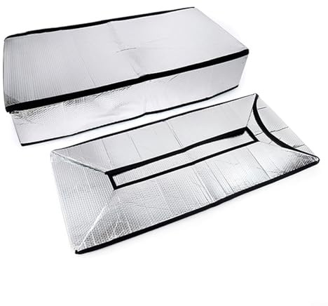 Filteilect Dachbodentreppen-Isolierabdeckung mit 63,5 x 137,2 x 27,9 cm Aluminiumfolie, Blasendämmung für Dachbodentüren und Treppen, feuerfest und feuchtigkeitsbeständig