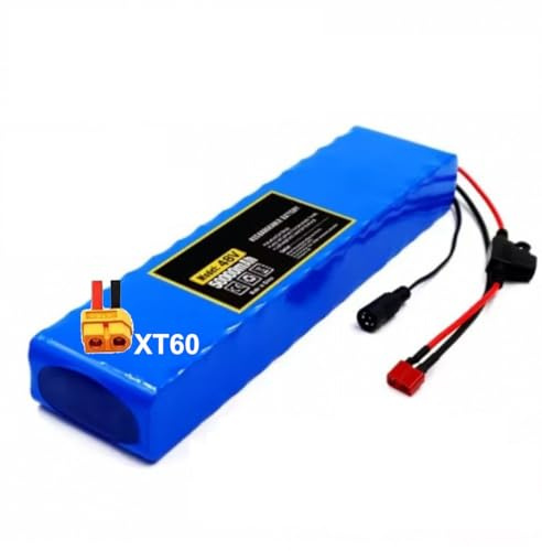 High Power Batterie Akku 48V 50AH BMS Protection Board PVC Asserdichter Akku Für 200W~1000W Motor Wiederaufladbarer Akku Für Hoverboard E-Scooter E-Bike Balanceboard XT60,48V 50Ah