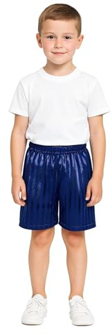 A2Z 4 Kids Girls Boys Shadow Stripe PE Shorts Sports Football Gym School - Shadow Shorts Navy 9-10.