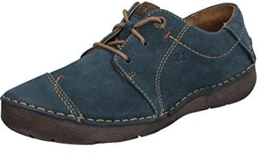 Josef Seibel Damen Low-Top Sneaker Fergey 20,Weite G (Normal),Wechselfußbett,schnürer,Halbschuhe,straßenschuhe,Blau (Aqua),45 EU