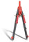 Aristo AR552743-20 BTS Schnellverstellzirkel (Kreise bis 340 mm Durchmesser, 2 Gelenke, Ersatzminen und Ersatznadel) neonrot