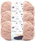 Lion Brand Hue + Me Garn zum Stricken, Häkeln und Basteln, sperrig und dick, weiches Acryl- und Wollgarn, Rosenwasser (3er-Pack)