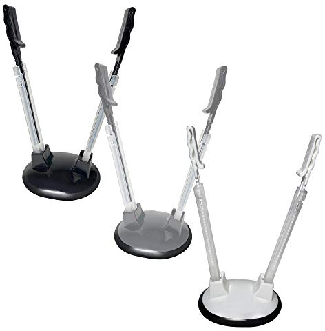 3 Pack Baggy Rack Holders for Meal Prep Bags, Adjustable Food Prep Baggie Holder Stand, Hands Free Plastic & Freezer Bag Holder Stand for Filling, Compatible with Ziplock Bag Storage, Black White Gray