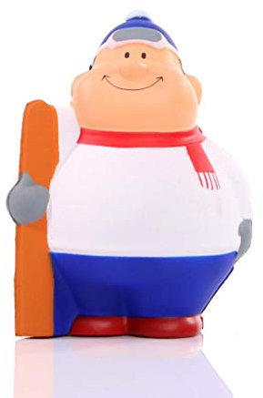 SQUEEZIES Ski Bert - Das lustige Anti-Stress Geschenk für Skifahrer und Après Ski Fans!