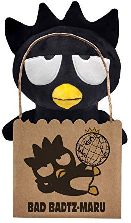 Joy Toy Sanrio Bad Badtz Maru Eco Plush 24 cm in wiederverwendbarem Kartontäschchen - der Plüsch ist aus 100% aus PET Flaschen recyceltem Material