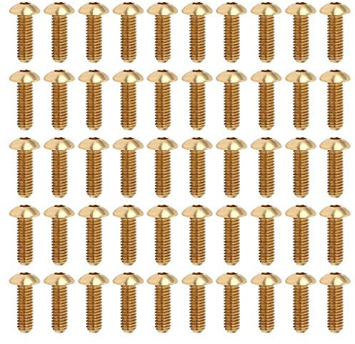 50-teilige Innensechskantschrauben Befestigungsteile schrauben Halbrunder Kopf Reines Kupfer Hardware-Zubehör Verbindungselemente Industriematerial Kupferschrauben(M4 * 12 mm),Schrauben