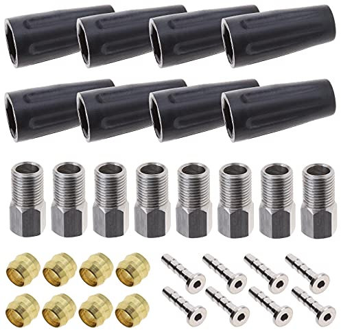 YINETTECH BH90 Cable Hose Set Olive Connector Insert Connecting Bolt Bleed Kit Hydraulic Brake Hose Olive Inset Repair Kit for Bike Replacement Part