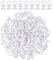 100 PCS Gardinengleiter Vorhang Haken, Weiß Kunststoff Vorhang Haken mit Ring, 9mm Gardinen Röllchen Vorhang Gleiter Gardinen Zubehör