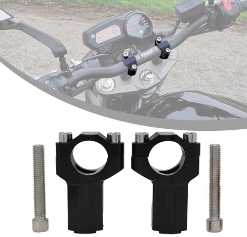 JFG RACING Riser Manubrio 28mm, Moto Riser per 125-530 SX SX-F EXC XCW XCFW EXCF - Nero