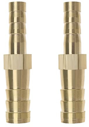 eMagTech 2pcs Réducteur de Barbe en Laiton 10mm à 6mm Raccord de Tuyau Adaptateur Tube Épisseur Menuisier Connecteur Convertisseur pour Tuyau d'air Tuyau d'eau Tuyau de Carburant Tuyau d'huile