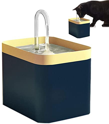 Douce Fontana del Gatto,Fontana Automatica per Animali Domestici Ultra silenziosa da 1,5 Litri | Fontana d'Acqua Ricaricabile per Gatti, Cani di Piccola Taglia e Uccelli