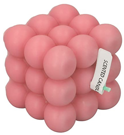 Bubble Cube Duftkerze, Bubble Cube Sojawachskerze Hand Gegossene Duftkerze Magic Cube Candle Gegossene Duftkerze für Wohnkultur Schlafzimmer (Rosa)