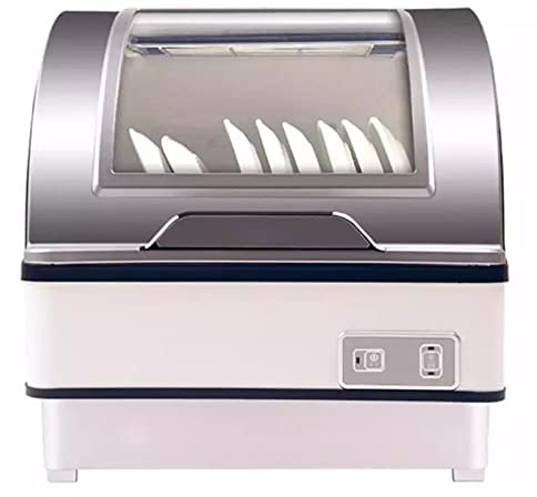 Table Top Dishwasher Freestanding with 6 Place Settings Mini Dishwasher Countertop UV Disinfection Dishwasher Touch Button 360° Spray and 70℃ High Temperature Disinfection Easy to Clean