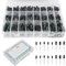 Nizirioo Kit de condensateurs électrolytiques 24 valeur 630 pièces Kit de condensateurs électrolytiques de 10 uF à 2200 uF 10 V 16 V 25 V 50 V Kit capacitor en aluminium avec boîte de rangement