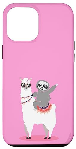 Lama Faultier Pink Niedlich Lustig Tierliebhaber Geschenke Hülle für iPhone 15 Pro Max