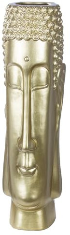 Casablanca Deko XL Buddha Figur - große Vase Dekoration Wohnzimmer - Geschenk Geburtstagsgechenk - Farbe: Gold Höhe 58 cm