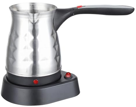 Milageto Cafetera turca eléctrica de 500ml, tetera, cafetera, tetera duradera y fácil de limpiar con mango, hervidor de agua para cafetería casera, estilo b