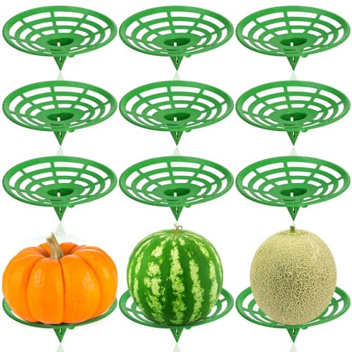 Pumtus 12 Stück Melonenwiegen, Kunststoff-Kürbisstütze, Squash-Schutzständer, Wassermelonen-Unterstützung, Pflanzen-Spalier, Melonenhalter, Wachstumsrahmen, Schutz für Wassermelone, Kürbis, Kürbis
