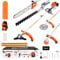 52CC 5 in 1 Multi-function Petrol Garden Tool, 2.5KW 2-stroke Cordless Strimmer, Including Engine, Hedge Trimmer, Chainsaw, Brush Cutter, Grass Strimmers, for Garden Weed Tree Trimmer