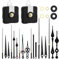 Wantli 2 Pezzi Movimento Meccanismo Orologio da Parete, con 6 Set Lancette Orologio, Movimento Silenzioso al Quarzo, per Parti Riparazione Dell'Orologio Parete Sostituzione (13 mm)