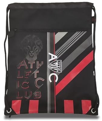 CYPBRANDS CyP Brands-Athletic Club, Mochila, Saco, Bolsos, Actividades extraescolares, Fútbol, Color Negro, Producto Oficial
