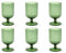 H&h set 6 calici margaret verde cl33