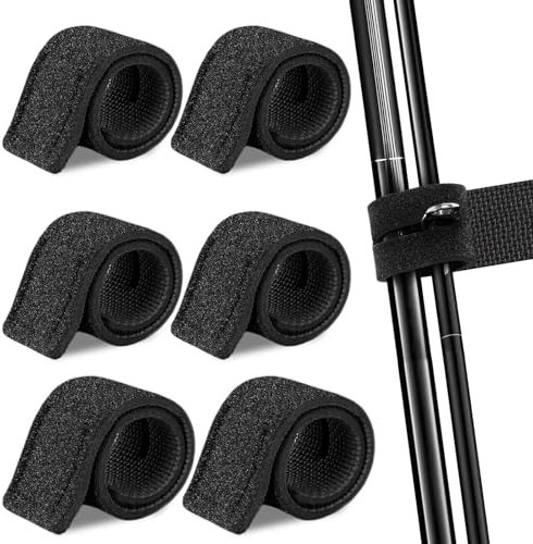 UDNUYFGZ Heavy Duty Velcro Cable Ties 6-Pack | 3x25cm Anti-Slip Nylon Velcro Straps for Fishing Rods, Gear Fixing, Cables & Tool Organisation | Reusable Adjustable Hook & Loop Fasteners