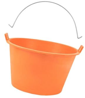 Colcolo Zement Eimer Heavy Duty Nylon Sturdy Easy Traging, tragbarer Griff, Eimerbehälter für Wasserpflanzsand, Orange, 17.5 cm X 27.5 cm