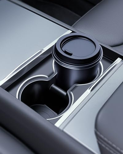 LANTU Console centrale porte-gobelet pour Tesla Model Y 2025 Juniper et Model 3 2024-2025 Porte-gobelet Insert New Model Y Juniper Highland Accessoires (TPE)